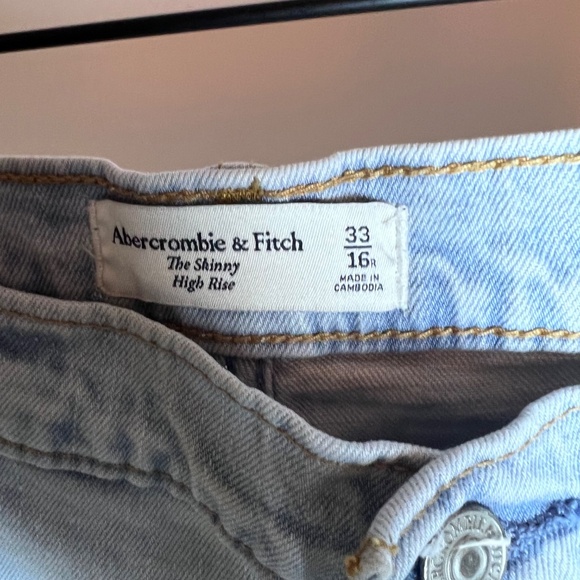 Abercrombie & Fitch The High Rise Skinny Curve Love Jeans - size 16R/33 - Picture 8 of 10